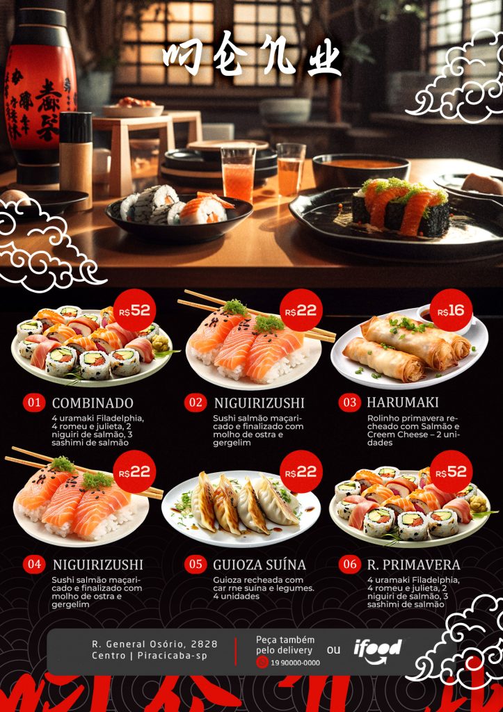 Cardápio Sushi Black