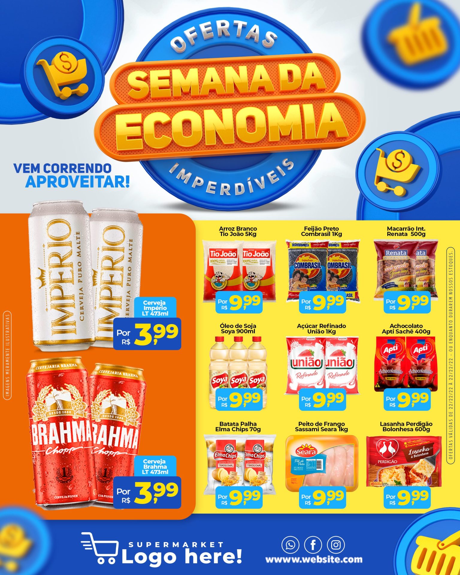 Encarte Ofertas Imperdíveis Azul