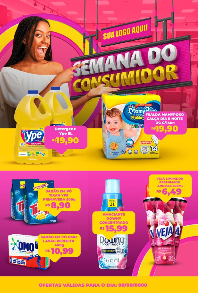 Encarte Semana do consumidor pink