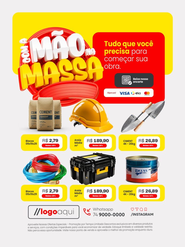 Encarte com a mão na massa