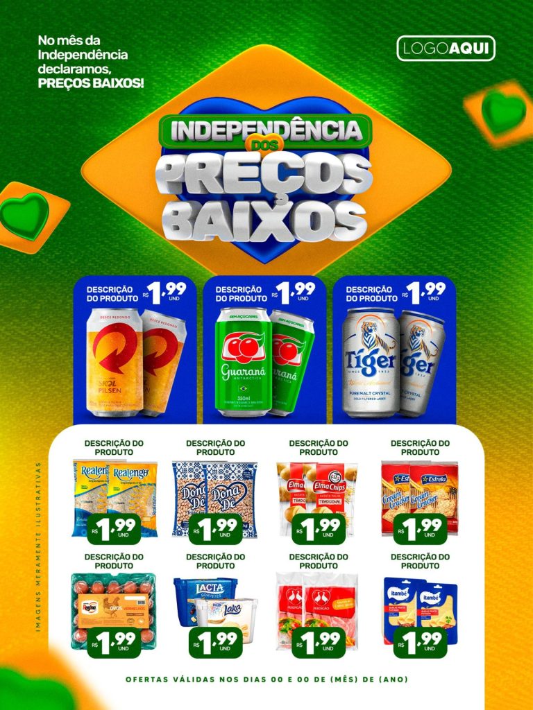 Encarte independência dos preços baixos