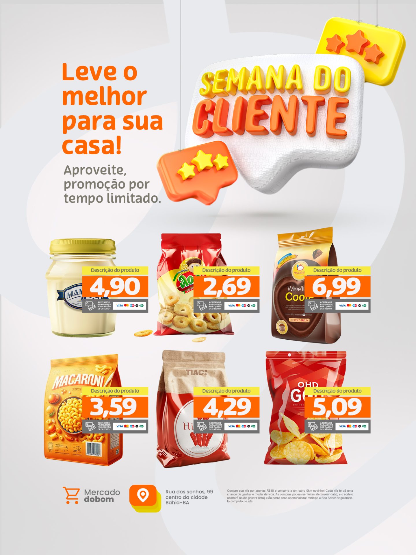 Encarte semana do cliente estrelinhas