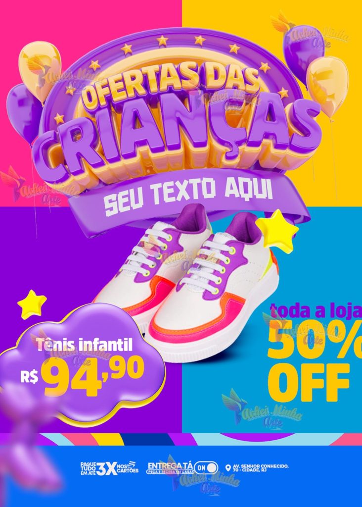 Flyer Promoção criança Tênis
