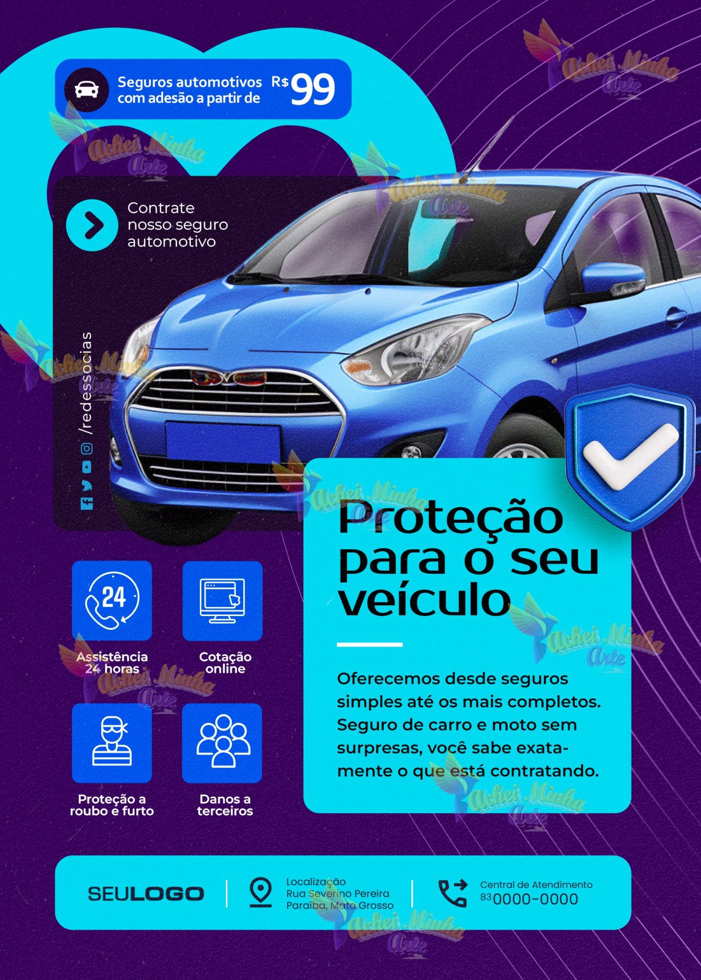 Flyer Proteção Seguro veiculo