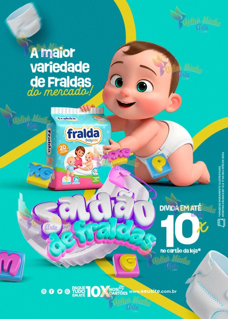 Flyer Saldão de Fraldas