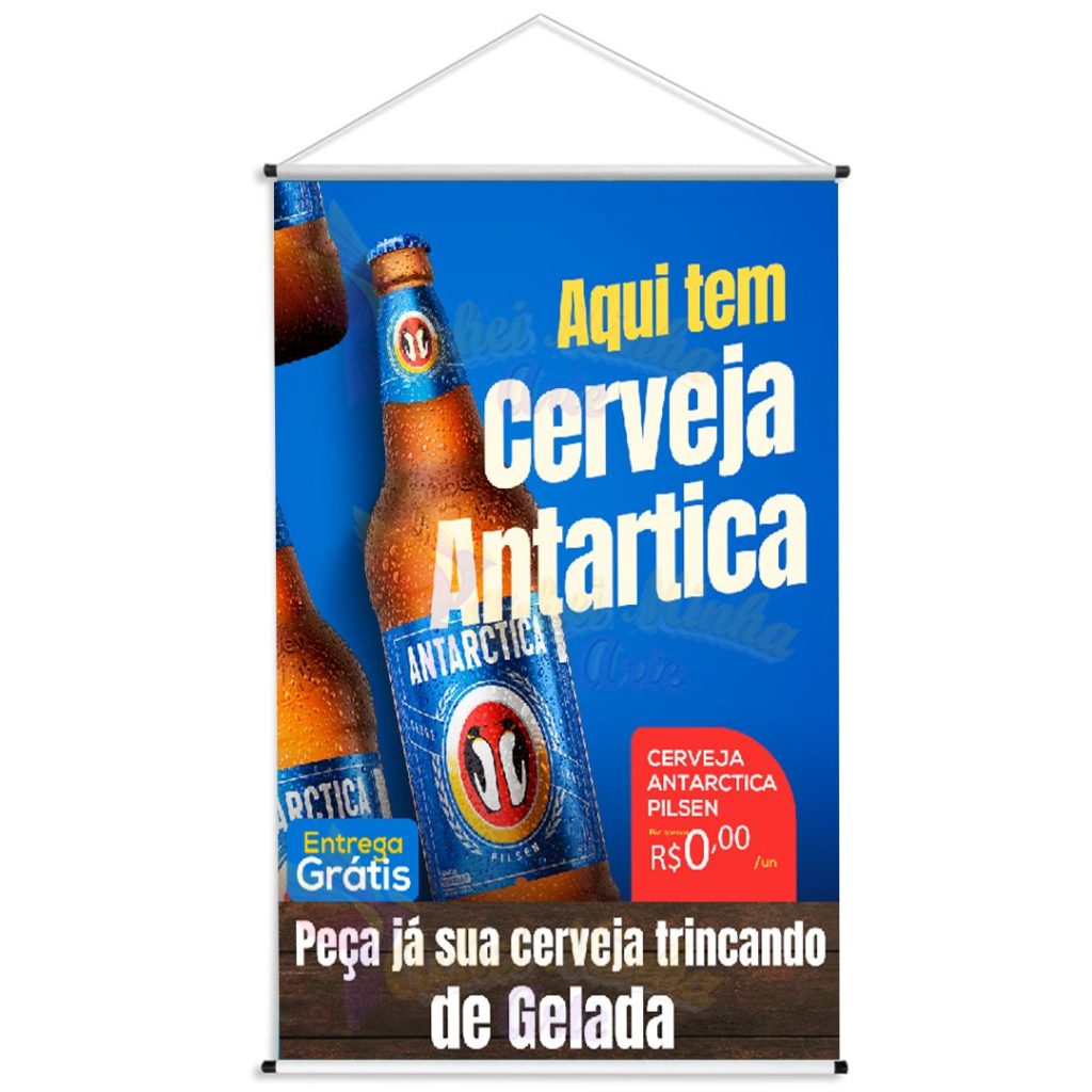 banner aqui tem cerveja antártica
