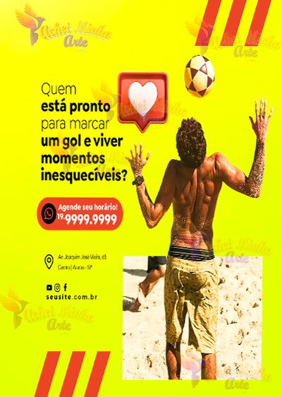 Flyer Quem está pronto Futebol de areia