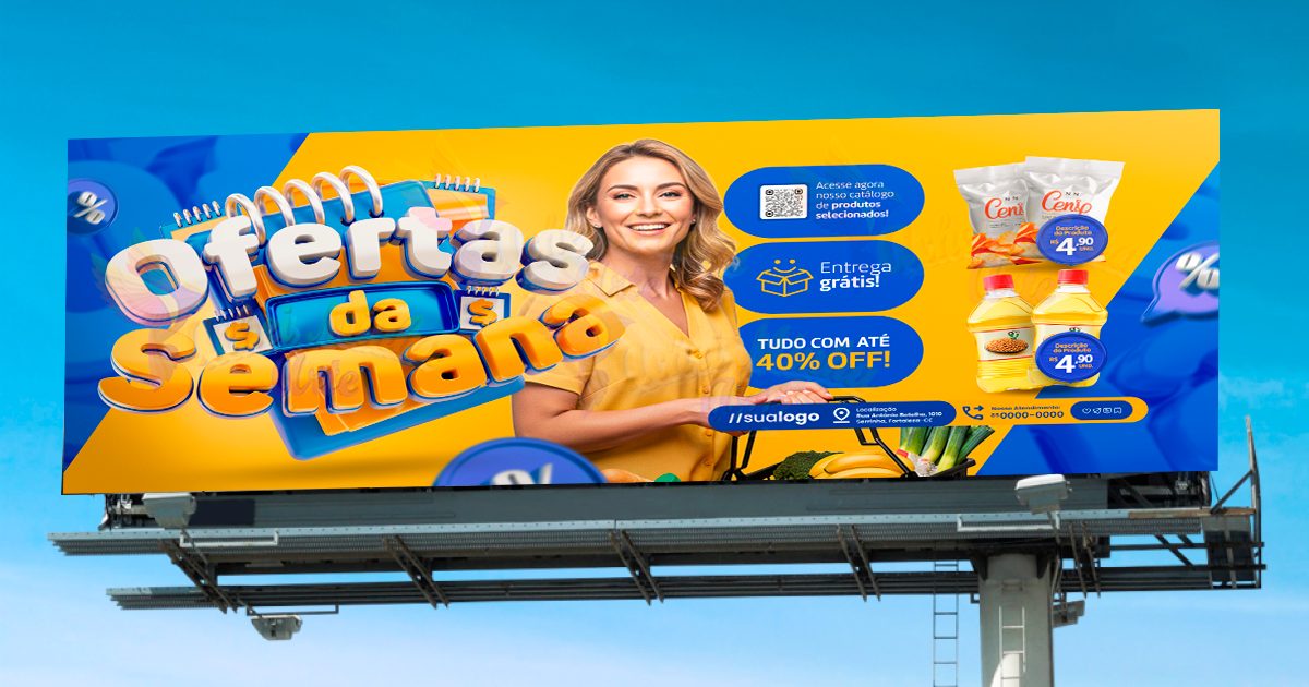 Outdoor Oferta Azul Amarelo