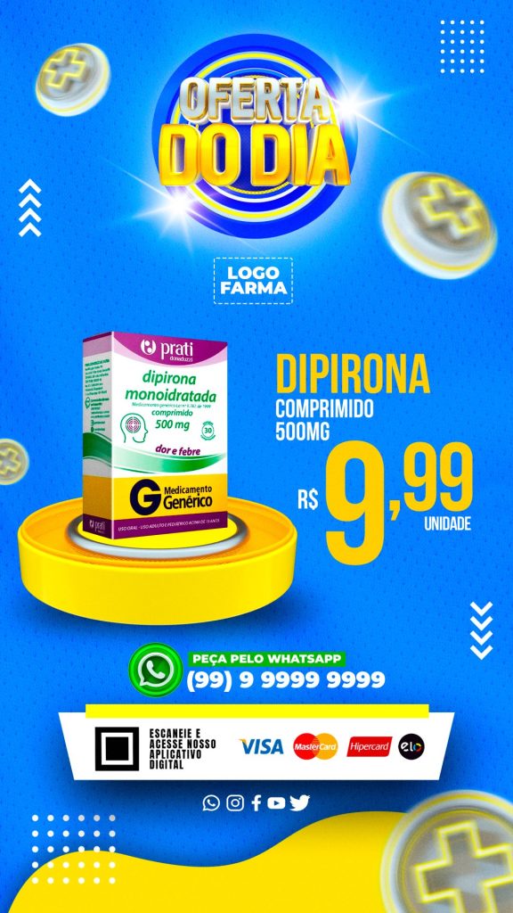 Flyer Farmácia Oferta do Dia Dipirona