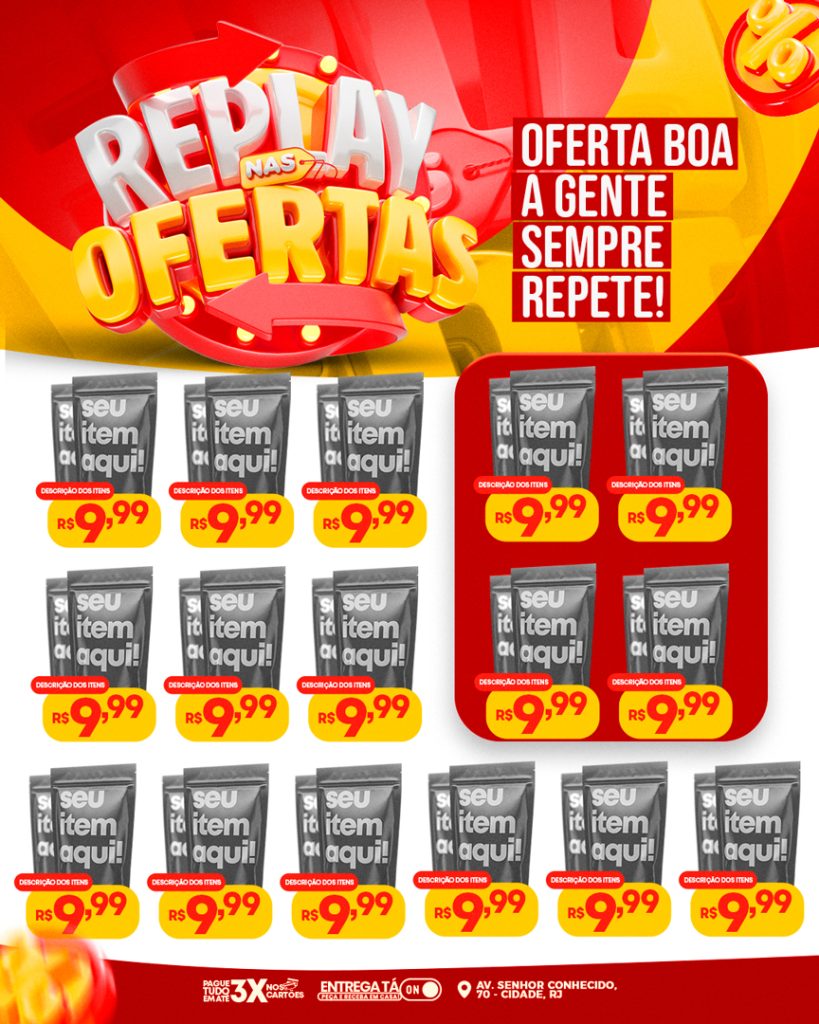 Encarte Replay nas Ofertas