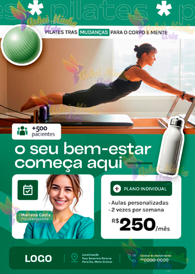 Flyer Pilates o Seu Bem estar começa aqui