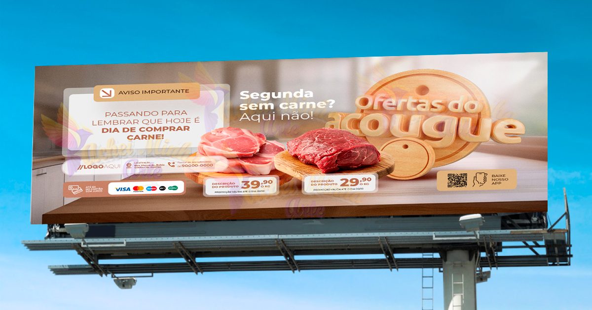Outdoor Ofertas do Açougue madeira