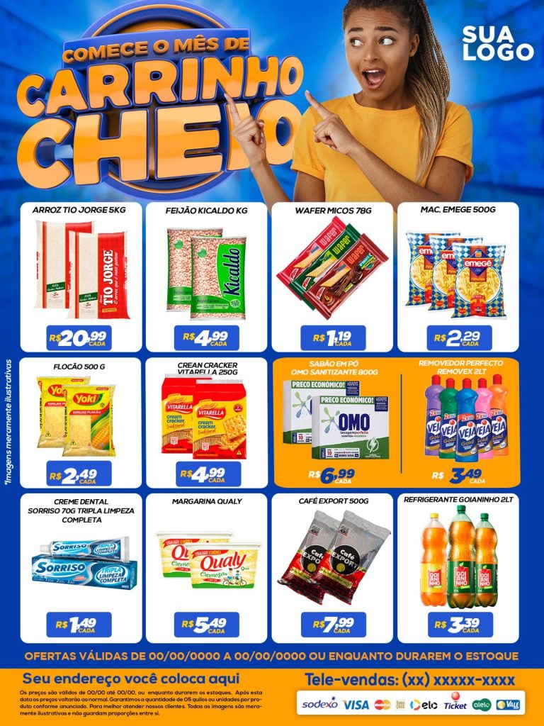 Encarte Comece o Mês de carrinho cheio