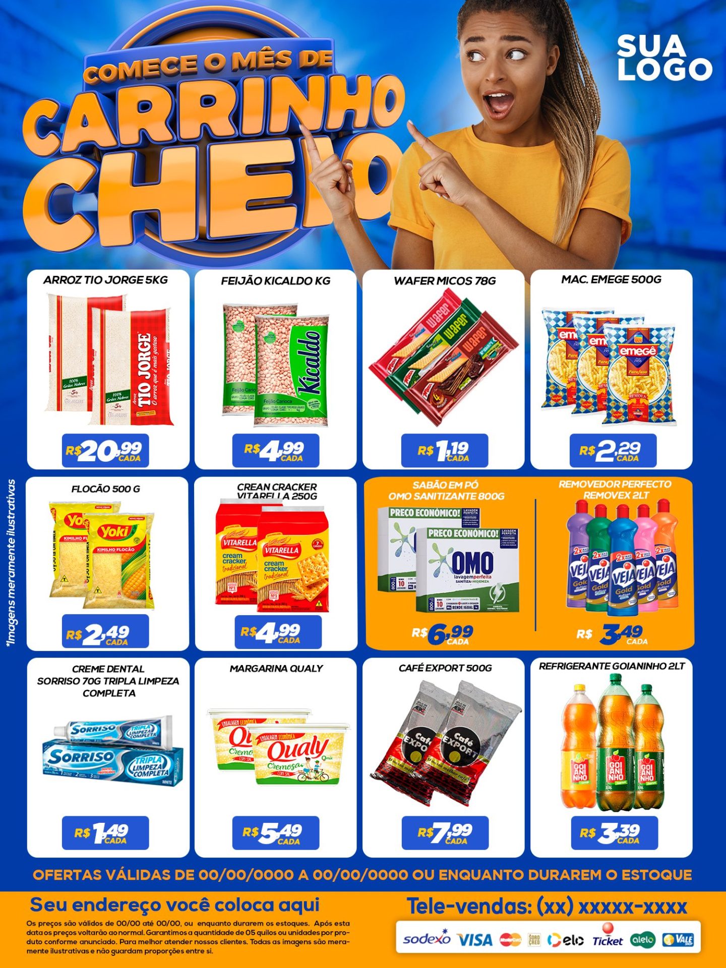 Encarte Comece o Mês de carrinho cheio