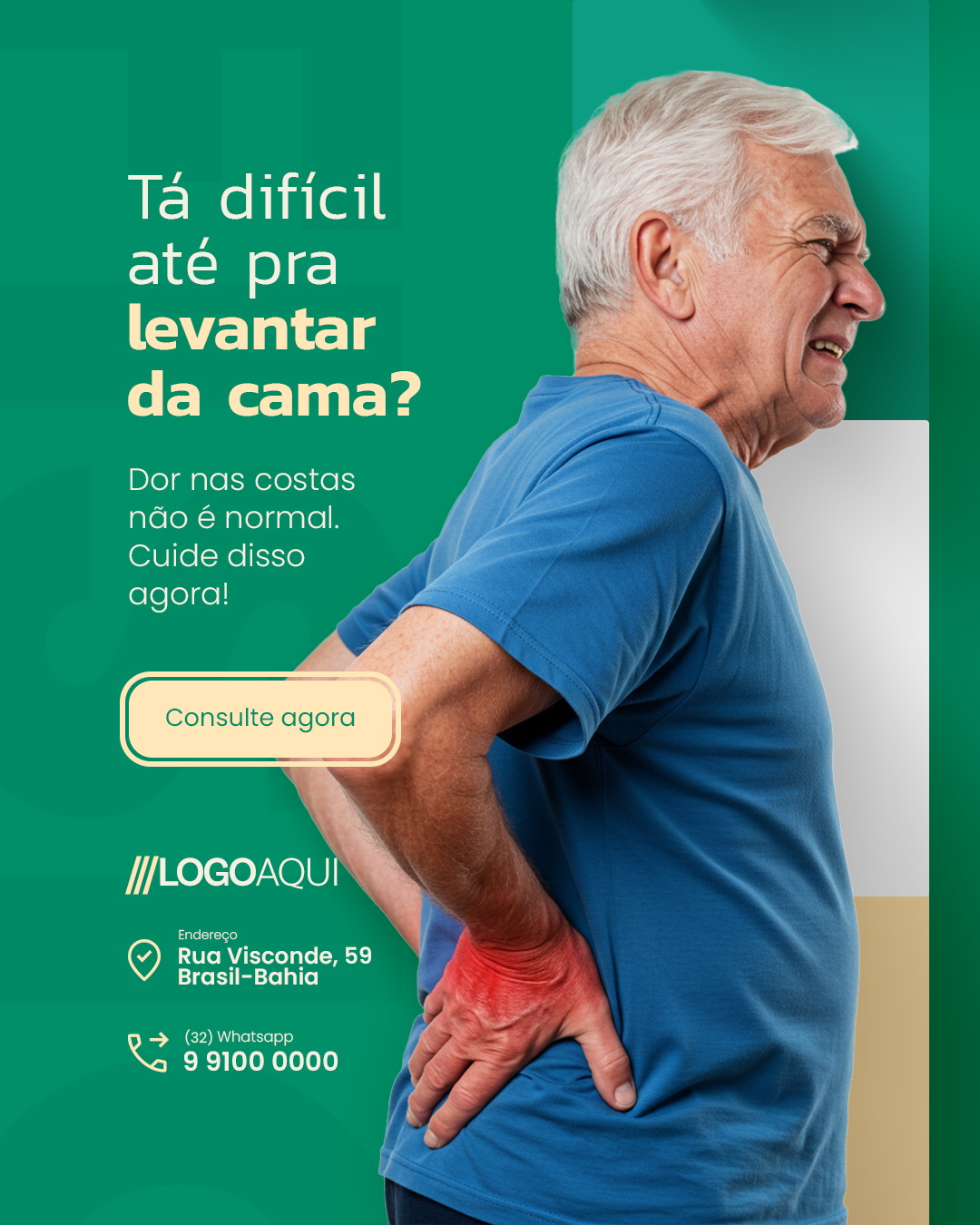 Flyer Fisioterapia Tá difícil ate levantar da cama