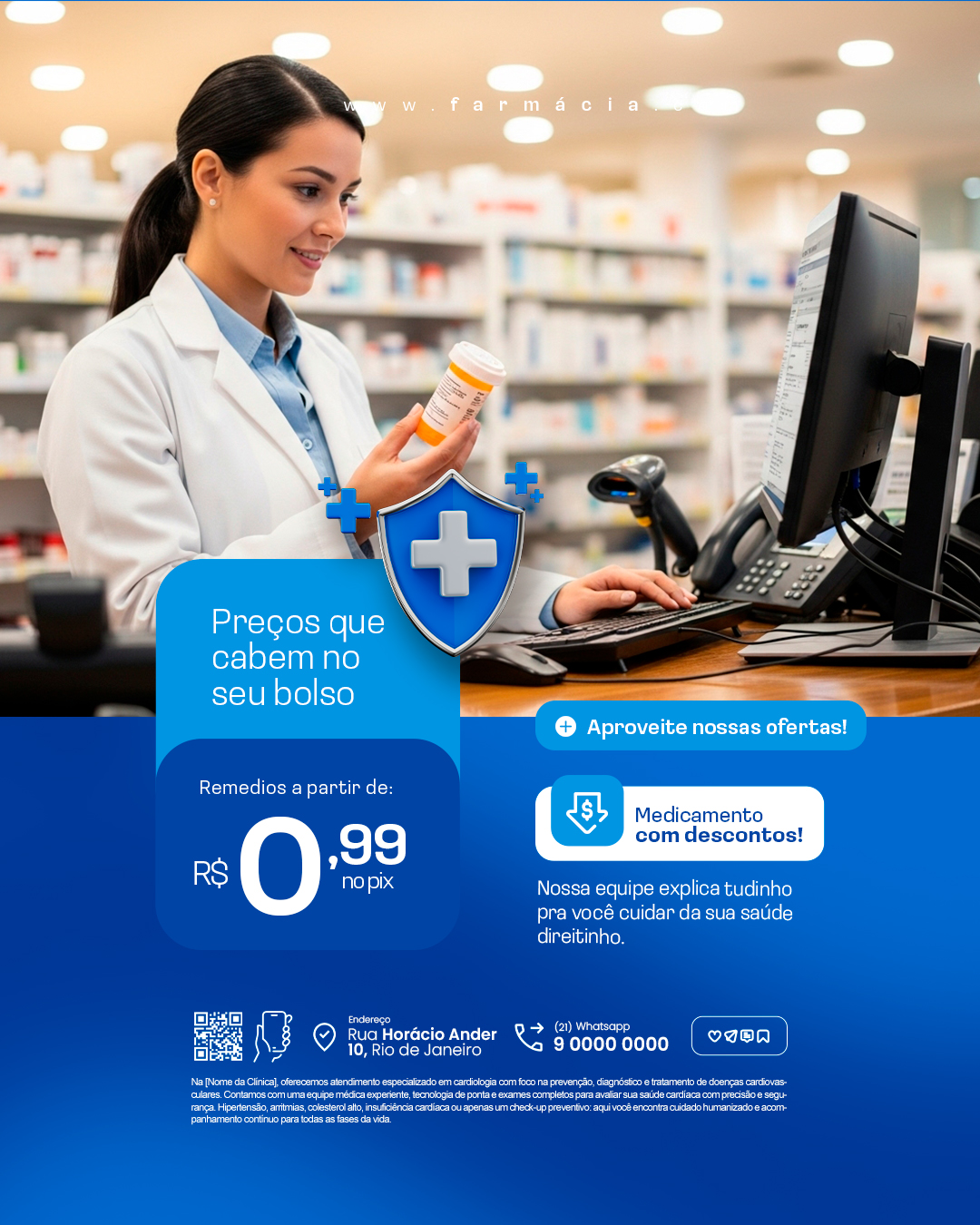 Flyer Farmácia Preço que cabem no seu bolso