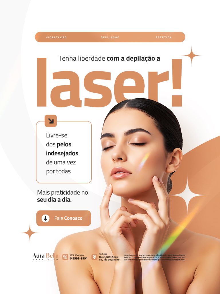 Flyer Liberdade de Depilação Com Laser​