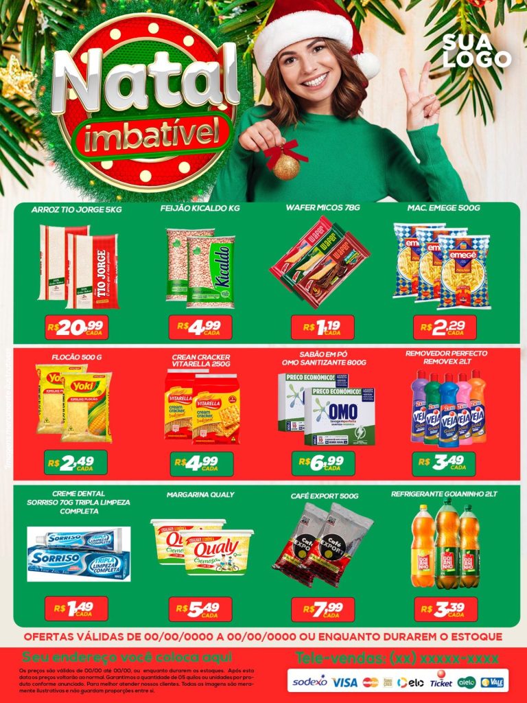 Encarte Natal Imbatível Mulher de verde