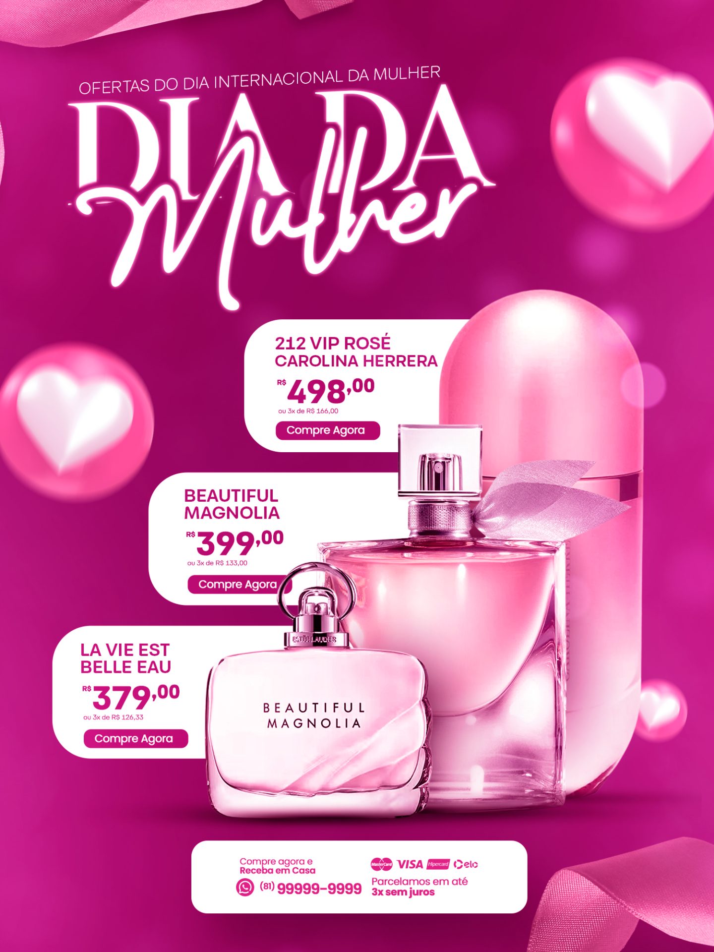 Flyer Perfumaria Vip Rose