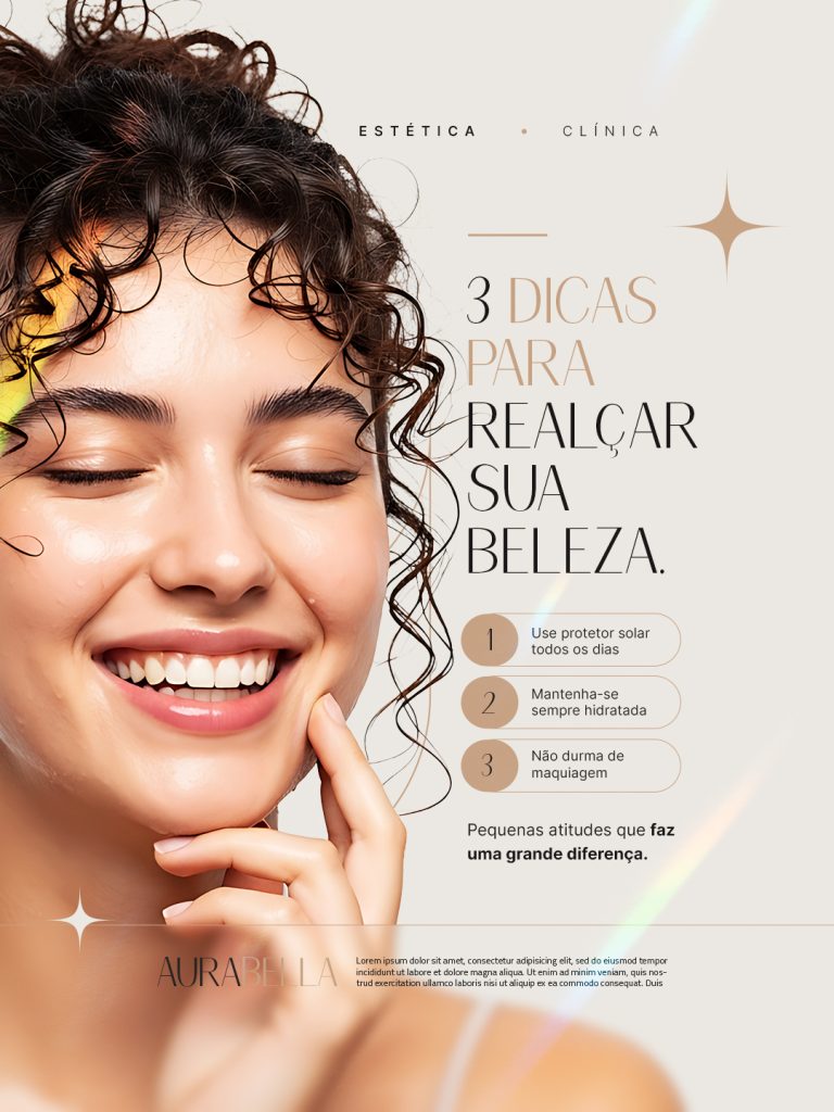 Flyer Clinica de Estética 3 Dicas