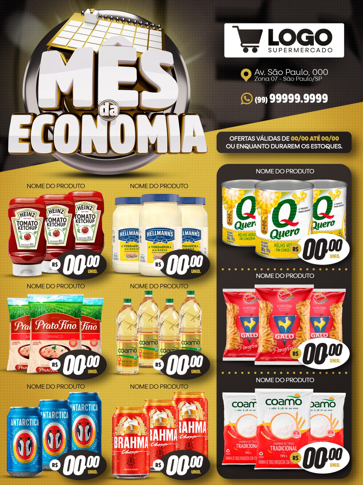 Encarte Mês da Economia Selo 3D