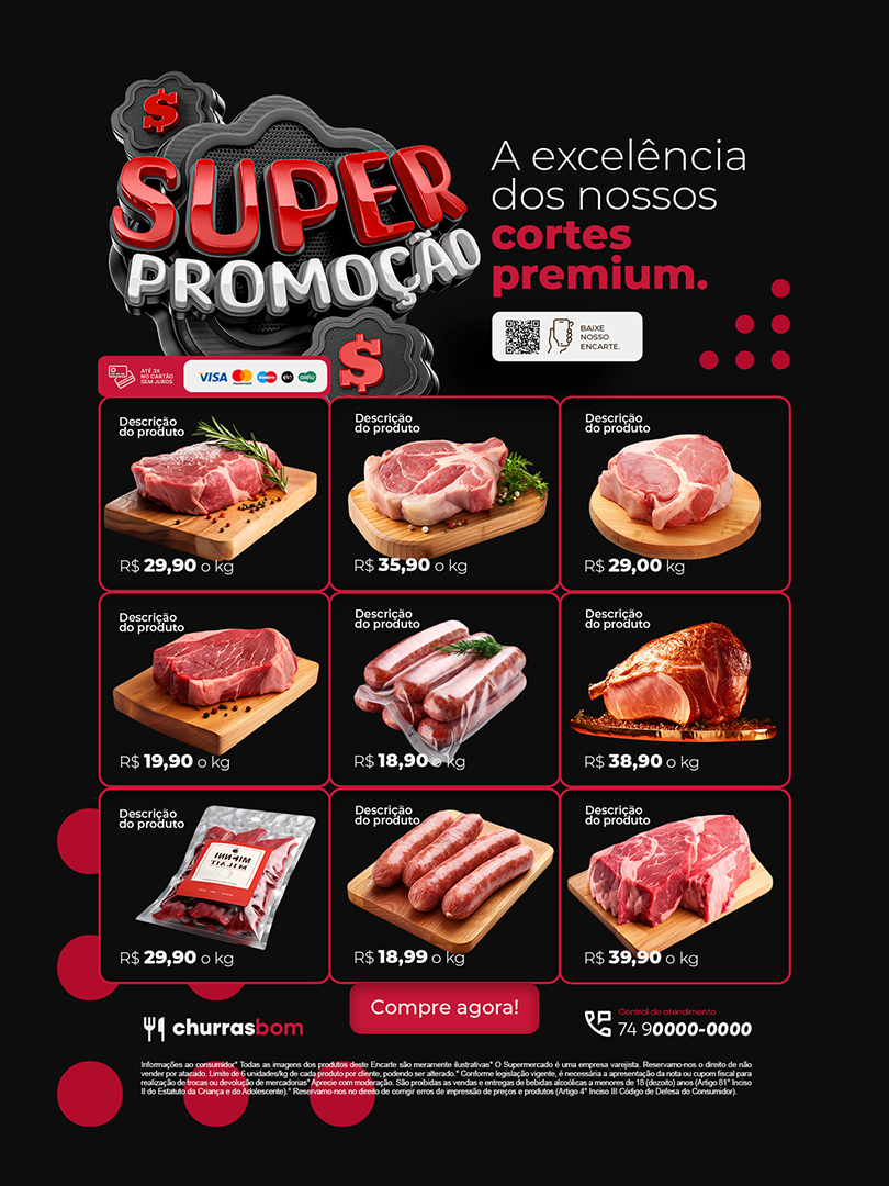 Encarte Super Promoção Premium das Carnes