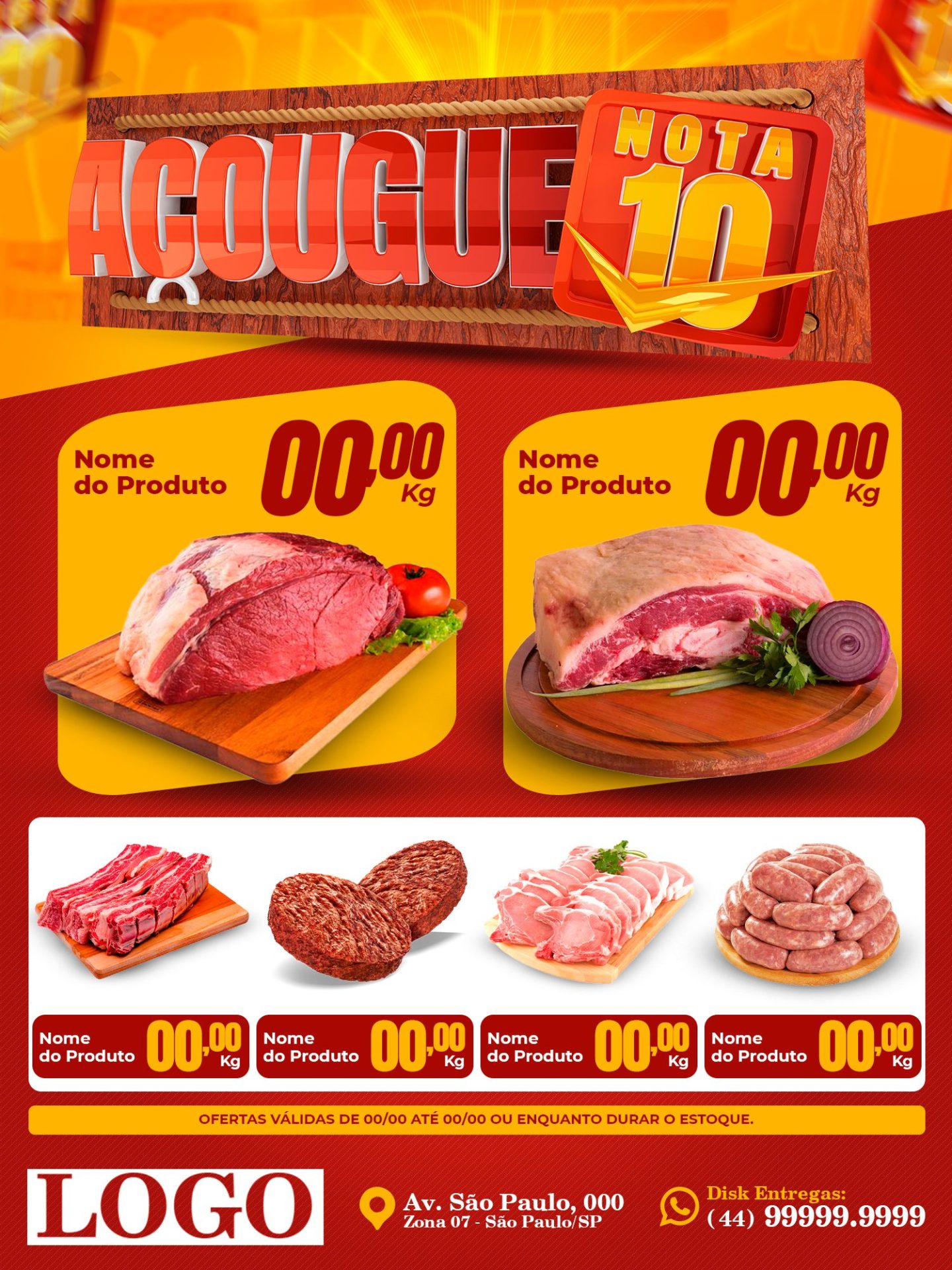Encarte açougue nota 10