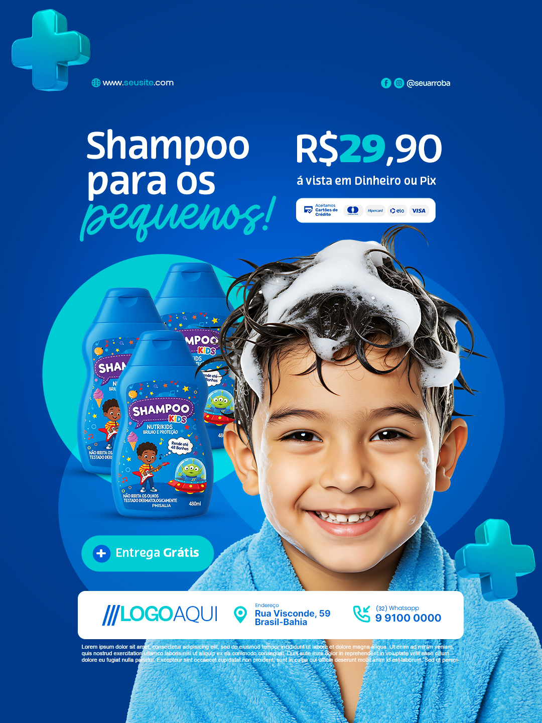 Flyer Shampoo para os pequenos