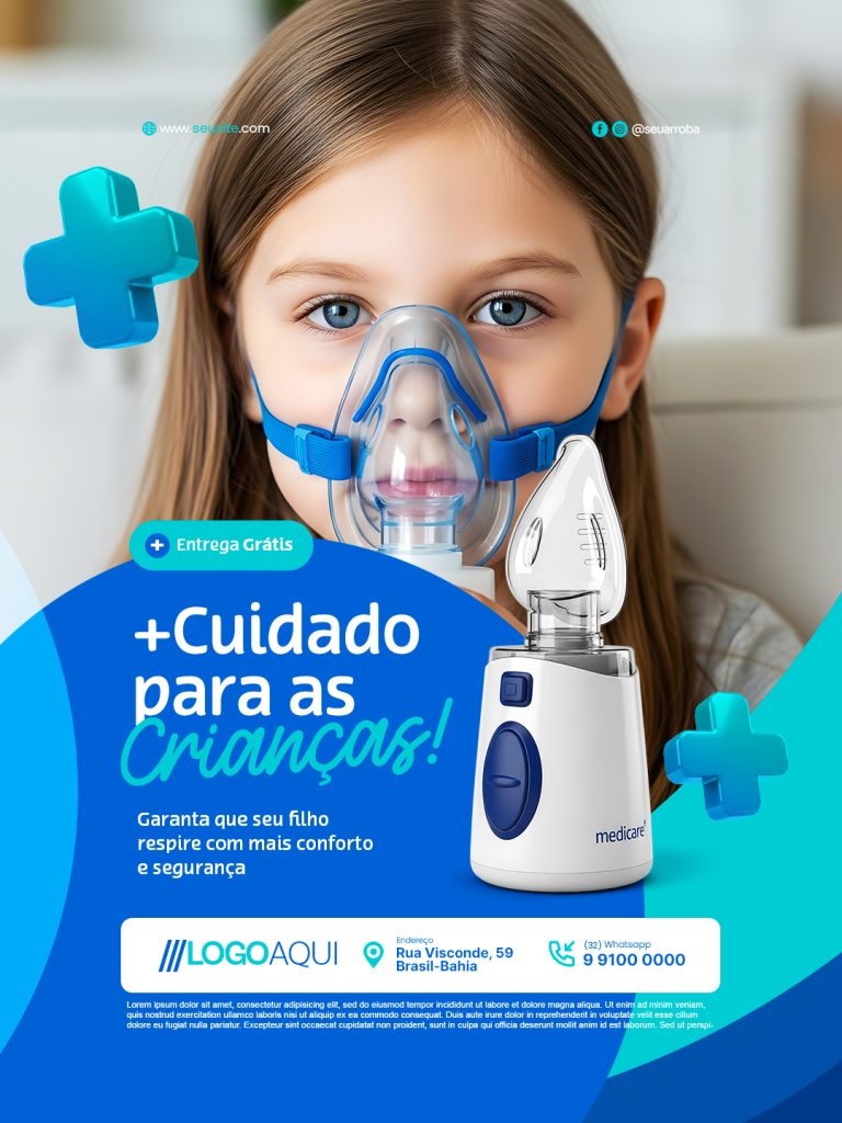 Flyer Farmácia Cuidado para as crianças