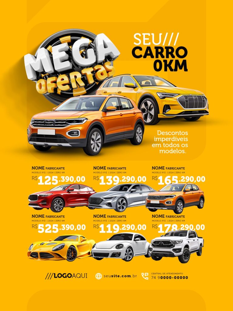 Flyer Mega Ofertas de carros