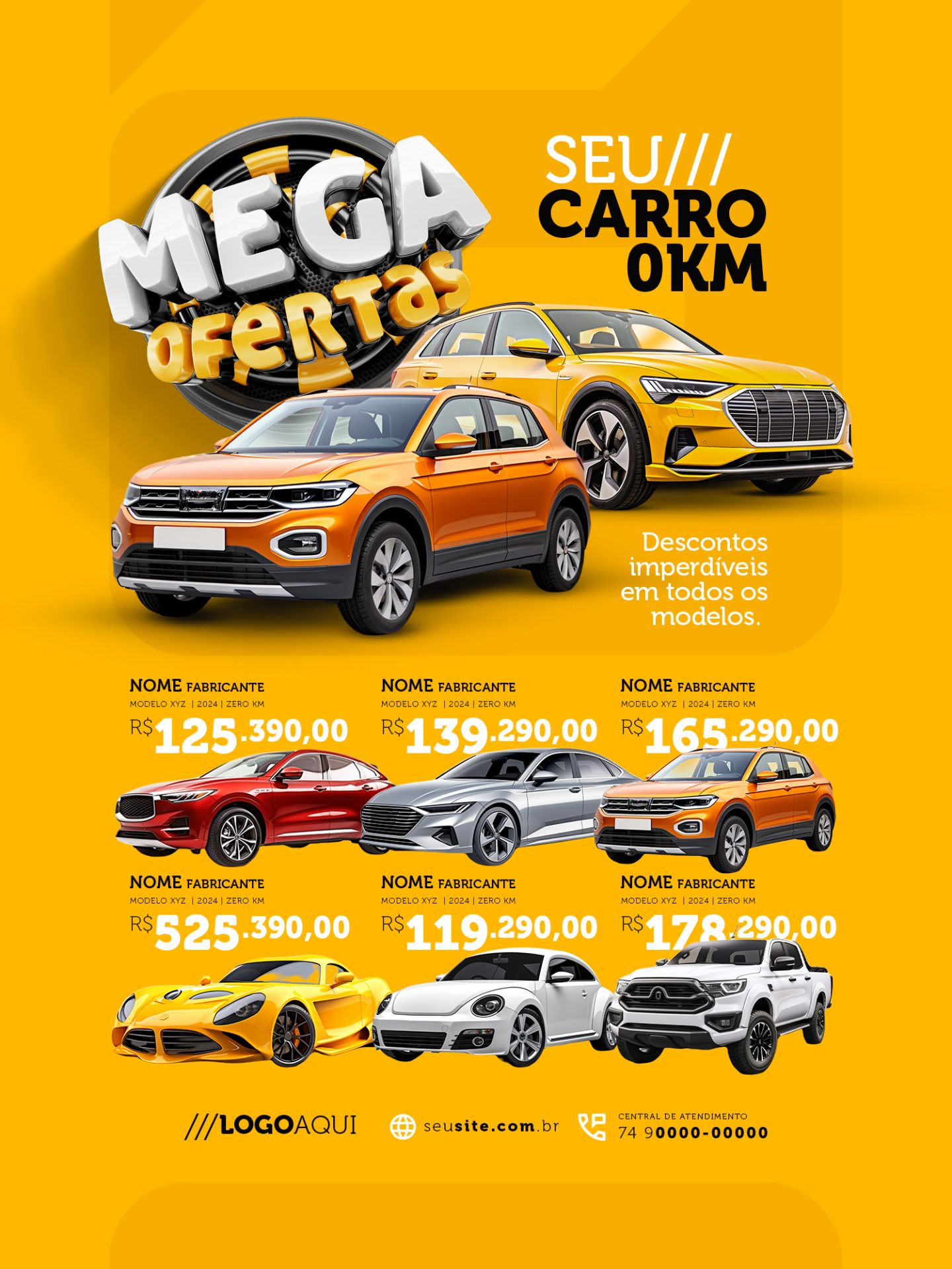 Flyer Mega Ofertas de carros