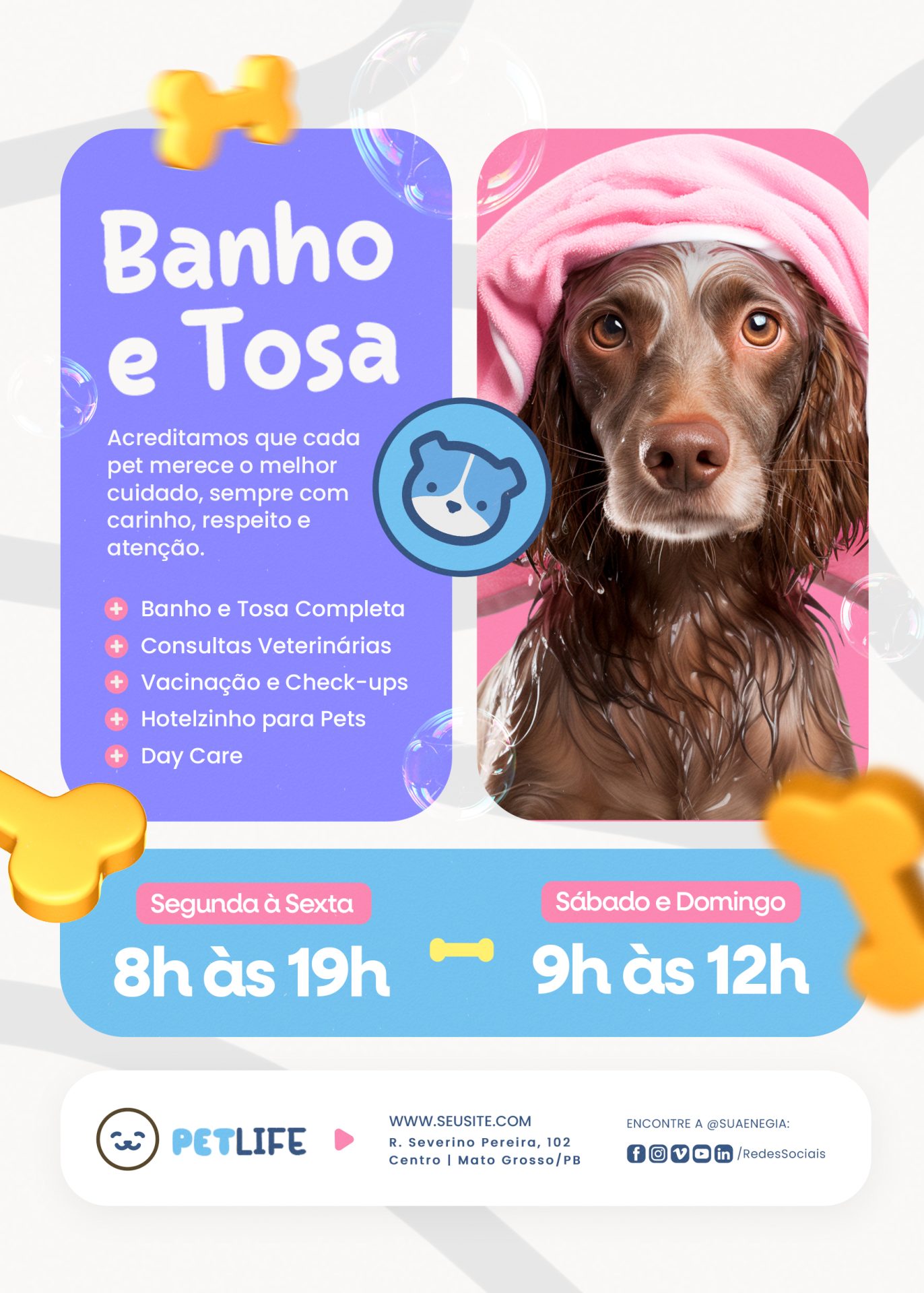 Flyer Petshop Banho e Tosa