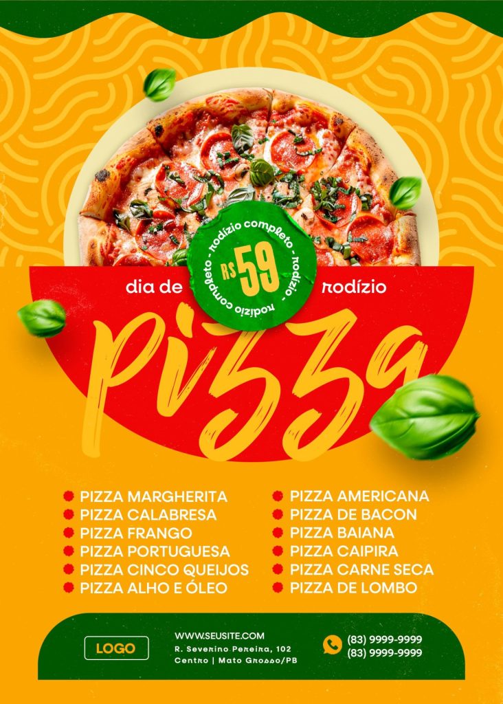 Flyer Pizza Dia de Rodizio