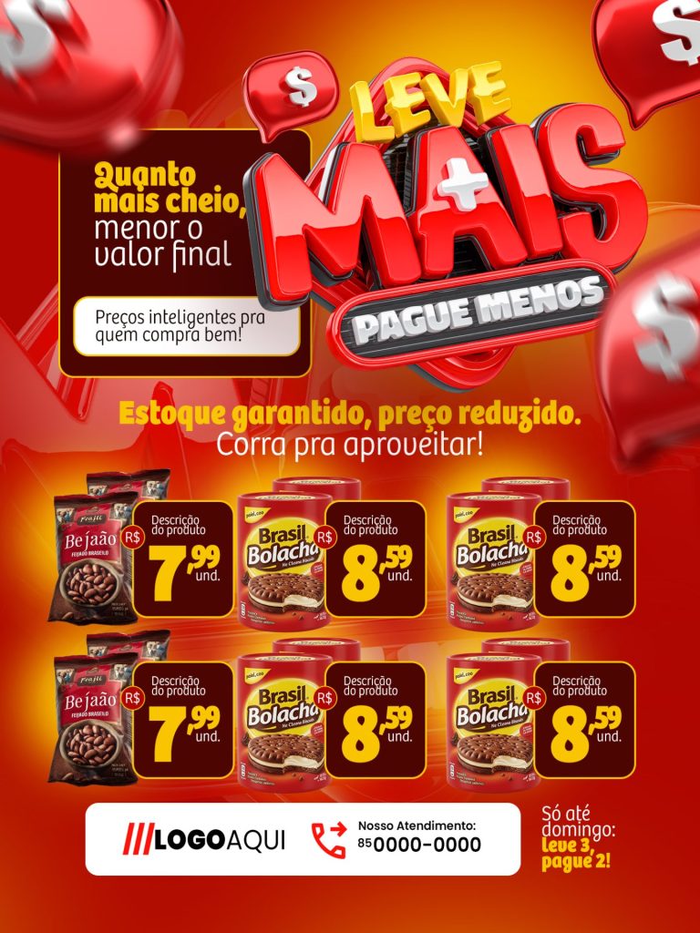 Encarte Leve mais quanto mais cheio melhor