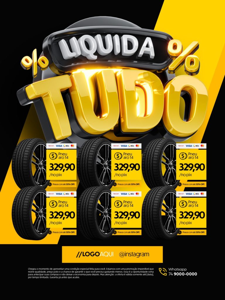 Encarte Liquida tudo pneus