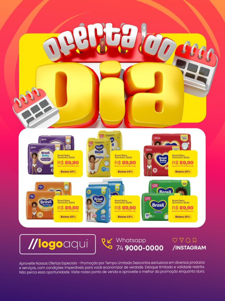 Encarte Oferta do Dia D Farmácia Calendário