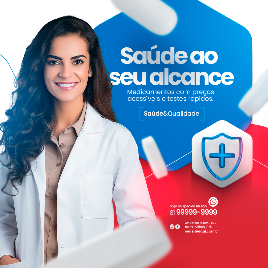 Flyer Farmácia Saúde ao seu alcance