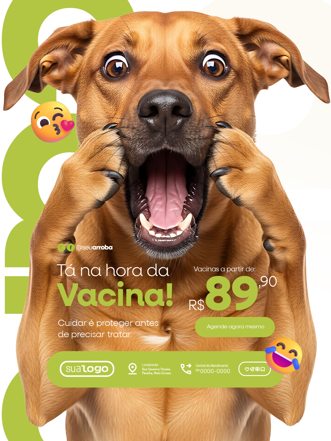Flyer Petshop Tá na hora da vacina