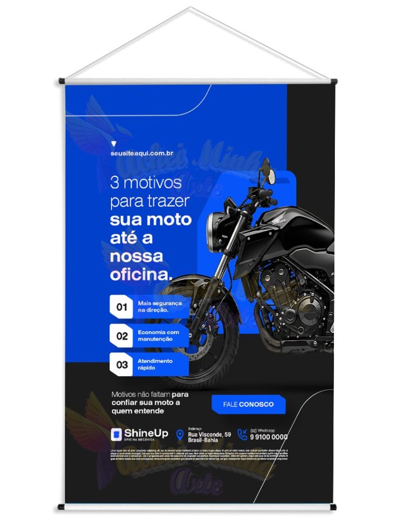 Banner Sua Moto Blue