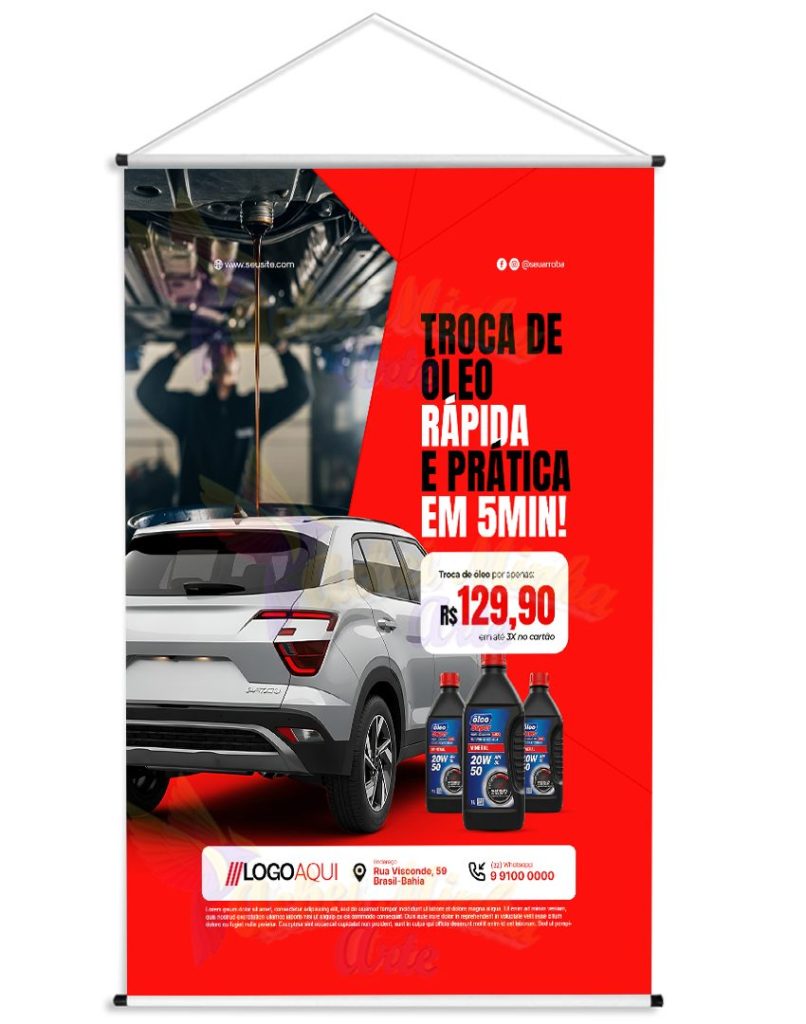 Banner Troca de Óleo Rápida