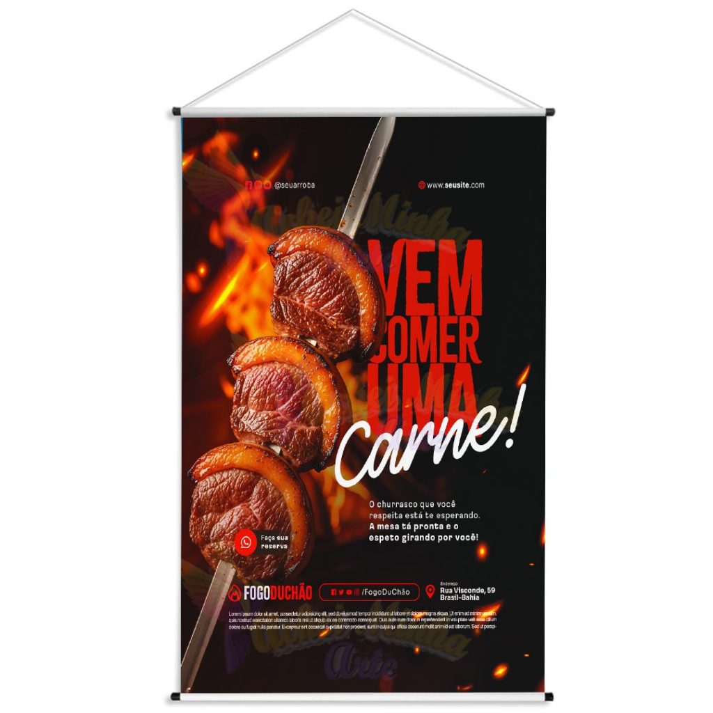 Banner Churrascaria Vem Comer