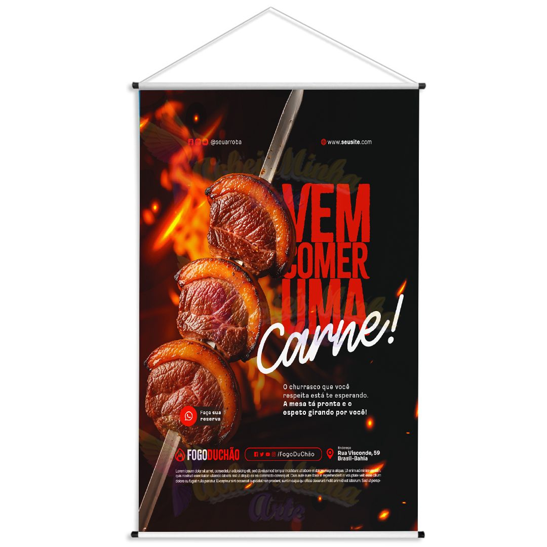 Banner Churrascaria Vem Comer