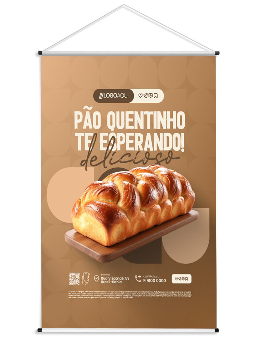 Banner Pão Quentinho te esperando