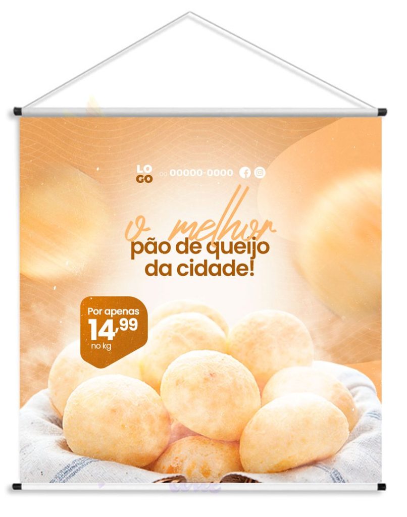 Banner Pão de Queijo da cidade