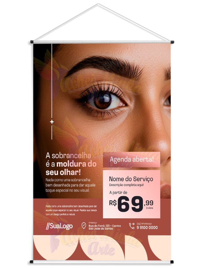 Banner Sobrancelha Moldura seu Olhar