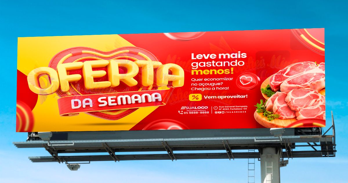 Outdoor Oferta da semana açougue